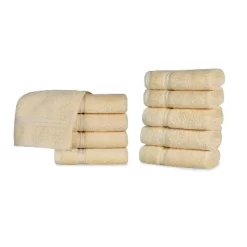 Premium Cotton Ultra-Plush Absorbent Medium Weight Luxury Towel Set By Blue Nile Mills