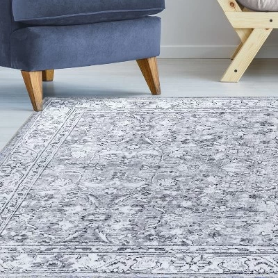 Boho Distressed Floral Indoor Area Rug Or Runner By Blue Nile Mills - Image 5