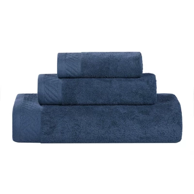 Basketweave Luxury Egyptian Cotton Solid 3 Piece Assorted Towel Set By Blue Nile Mills - Image 13