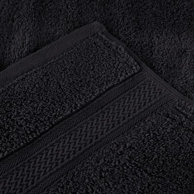 Chevron Zero Twist Cotton Solid And Jacquard Hand Towel Set Of 6 By Blue Nile Mills - Image 5