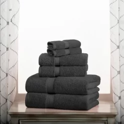 Premium Cotton 800 GSM Heavyweight Plush Luxury 6 Piece Bathroom Towel Set By Blue Nile Mills