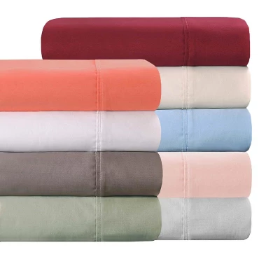 Luxury 700 Thread Count Premium Cotton Sheet Set, Modern Solid Deep Pocket, Includes: One Flat, One Fitted, And Two Pillowcases By Blue Nile Mills - Image 5