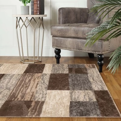 Modern Geometric Patchwork Indoor Area Rug Or Runner By Blue Nile Mills - Image 8