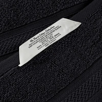 Chevron Zero Twist Cotton Solid And Jacquard Hand Towel Set Of 6 By Blue Nile Mills - Image 7