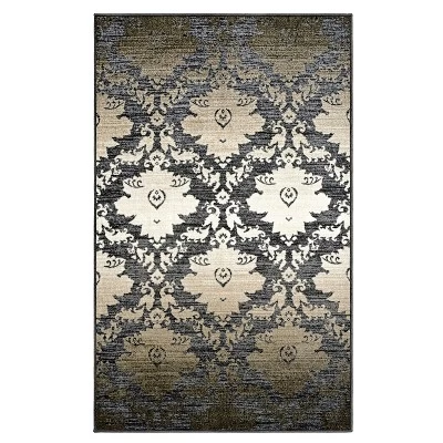 Vintage Medallion Scroll Non-Slip Washable Indoor Runner Or Area Rug By Blue Nile Mills - Image 7