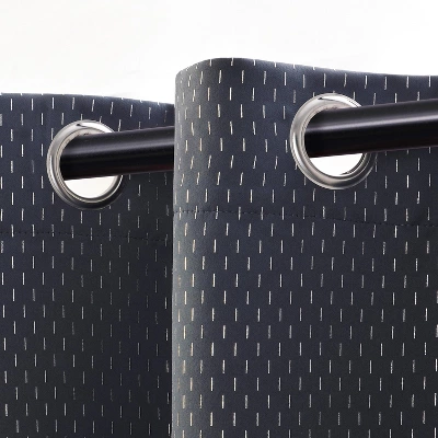 Whimsical Abstract Shimmer Room Darkening Blackout Curtains, Set Of 2 By Blue Nile Mills