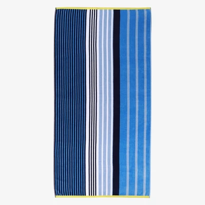 Contemporary Striped Cotton Large Oversized Beach Towel By Blue Nile Mills - Image 7
