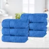 Cotton Plush Soft Highly-Absorbent Heavyweight Luxury Hand Towel Set Of 6 By Blue Nile Mills
