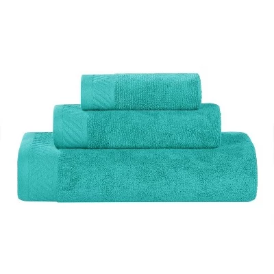 Basketweave Luxury Egyptian Cotton Solid 3 Piece Assorted Towel Set By Blue Nile Mills - Image 15