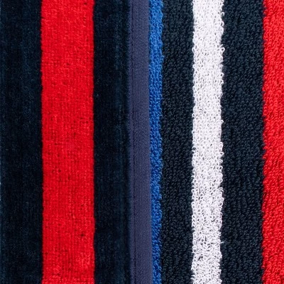 Nautical Stripe Cotton Oversized Reversible Beach Towel Set Of 2 By Blue Nile Mills - Image 4