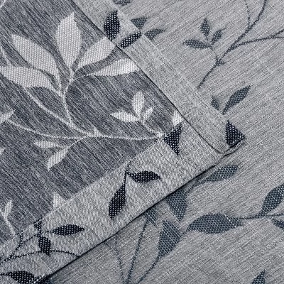 Vintage Leaves Jacquard 2 Piece Curtain Panel Set With Grommets By Blue Nile Mills - Image 3