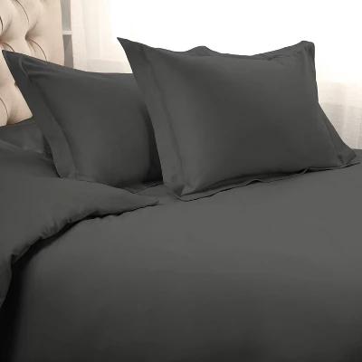 1500-Thread Count Cotton Solid Duvet Cover And Sham Set By Blue Nile Mills