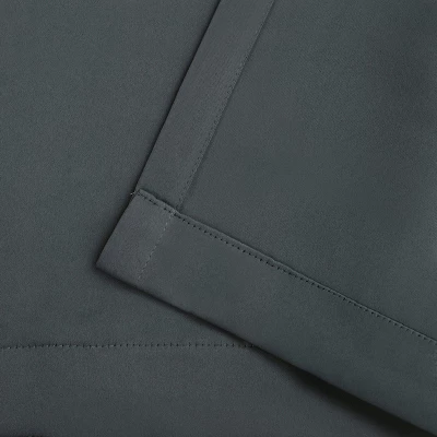 Classic Modern Solid Room Darkening Blackout Curtains, Grommets, Set Of 2 By Blue Nile Mills - Image 4