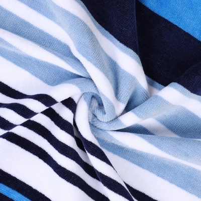 Contemporary Striped Cotton Large Oversized Beach Towel By Blue Nile Mills - Image 4