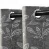 Modern Bohemian Leaves Blackout Curtain Set With 2 Panels And Rod Pockets By Blue Nile Mills