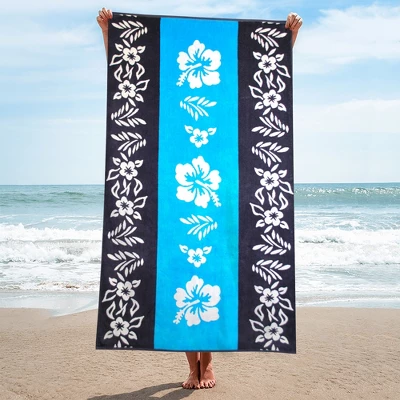 Meera Stripe Oversized Cotton Fouta Beach Towel By Blue Nile Mills - Image 3