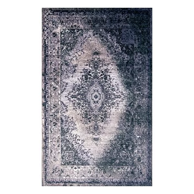 Ornamental Decorative Ornate Medallion Modern Transitional Eclectic High-Traffic Ultra-Soft Nylon Indoor Washable Area Rug By Blue Nile Mills - Image 5