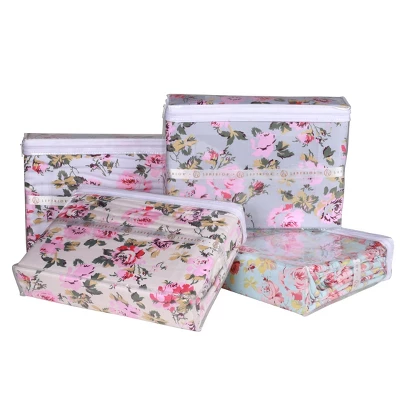 Soft 300 Thread Count Cotton Duvet Cover Bed Set With Pillow Shams, Vintage Floral Or Solid Bedding Bohemian Wildflower By Blue Nile Mills - Image 5