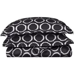 Cotton And Polyester Blend 600-Thread Count Geometric Duvet Cover Set By Blue Nile Mills