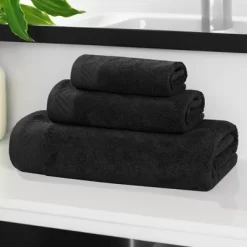 Basketweave Luxury Egyptian Cotton Solid 3 Piece Assorted Towel Set By Blue Nile Mills