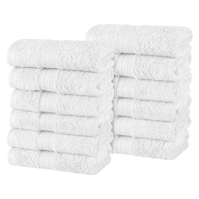 Cotton Plush Soft Highly-Absorbent Heavyweight Luxury Face Towel Washcloth Set Of 12 By Blue Nile Mills - Image 17