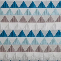 Geometric Room Darkening Semi-Sheer Jacquard Grommet Curtain Panel Set By Blue Nile Mills