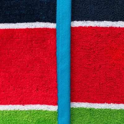 Rainbow Striped Cotton Oversized Reversible Beach Towel Set Of 2 By Blue Nile Mills - Image 5