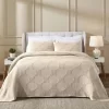 Modern Circles Cotton Medium Weight Woven Coverlet By Blue Nile Mills