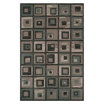 Color Block Tile Geometric Indoor Outdoor Runner Or Area Rug By Blue Nile Mills - Image 6