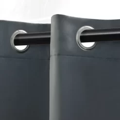 Classic Modern Solid Room Darkening Blackout Curtains, Grommets, Set Of 2 By Blue Nile Mills