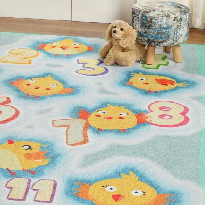 Playtime Numbers Vibrant Kids Indoor Area Rug By Blue Nile Mills - Image 6