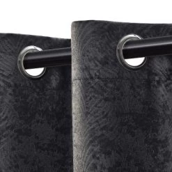 Modern Geometric Waves Blackout Curtain Set With 2 Panels And Rod Pockets By Blue Nile Mills