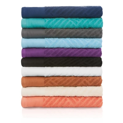 Basketweave Luxury Egyptian Cotton Solid 3 Piece Assorted Towel Set By Blue Nile Mills - Image 5