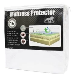 Hypoallergenic And Waterproof Cotton Blend Mattress Protector By Blue Nile Mills