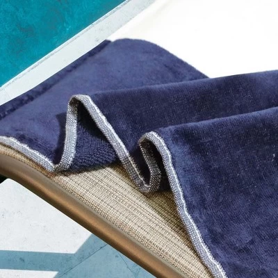 Cabana Striped Cotton Standard Size Towel/ Chaise Lounge Chair Cover Set By Blue Nile Mills - Image 4