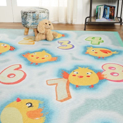 Playtime Numbers Vibrant Kids Indoor Area Rug By Blue Nile Mills - Image 8