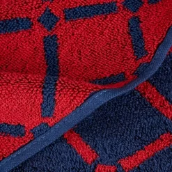 Modern Geometric Diamond 2 Piece Plush Terry Cotton Bath Sheet Set By Blue Nile Mills