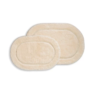 Plush And Absorbent Non-Slip Cotton Oval 2-Piece Bath Rug Set By Blue Nile Mills - Image 15