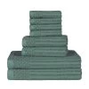 Ribbed Cotton Absorbent Heavyweight Towel Set By Blue Nile Mills