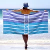 Striped Superior Cotton Large Oversized Beach Towel By Blue Nile Mills
