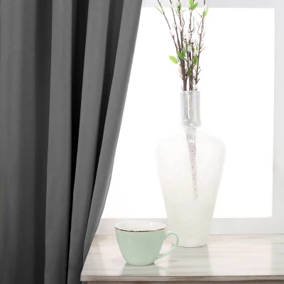 Classic Modern Solid Room Darkening Blackout Curtains, Grommets, Set Of 2 By Blue Nile Mills - Image 6