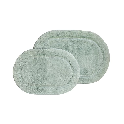 Plush And Absorbent Non-Slip Cotton Oval 2-Piece Bath Rug Set By Blue Nile Mills - Image 10