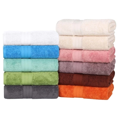 Cotton Plush Soft Highly-Absorbent Heavyweight Luxury Face Towel Washcloth Set Of 12 By Blue Nile Mills - Image 5