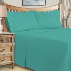 Cotton Blend Solid Deep Pocket Luxury Bed Sheet Set By Blue Nile Mills