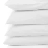 Lightweight Cotton Blend Hotel Quality Pillowcase Set, Bright White, Set Of 12 By Blue Nile Mills