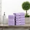 Premium Cotton 800 GSM Heavyweight Plush Luxury 6 Piece Face Towel/ Washcloth Set By Blue Nile Mills