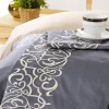 Classic Solid Embroidered 300-Thread Count Breathable And Ultra-Soft Cotton Modern Duvet Cover Set With Matching Pillowshams By Blue Nile Mills